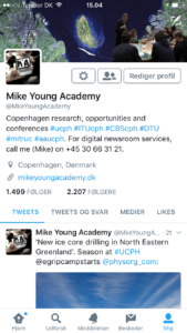 Mike Young Academy's Twitter account Copenhagen research