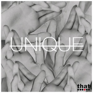 visual collage of hands with the word unique
